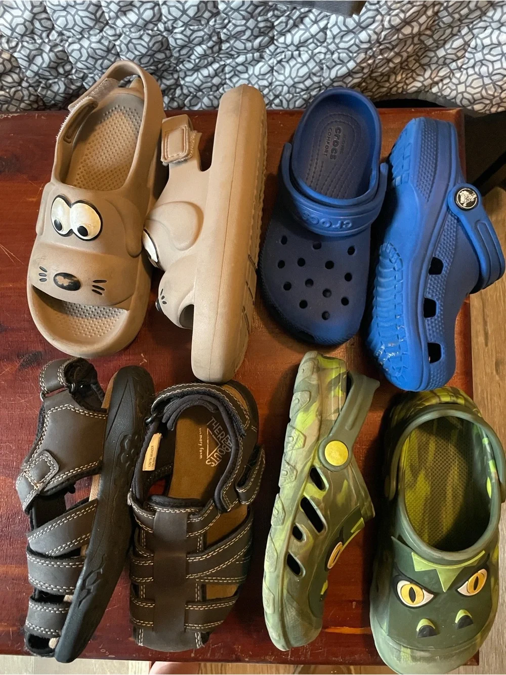 Bundle 7 pair boys size 12 CROCS, Puma, wonder nation